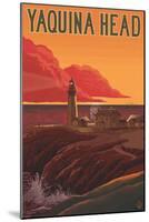 Oregon Coast Yaquina Head Lighthouse-Lantern Press-Mounted Art Print