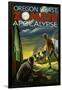 Oregon Coast - Zombie Apocalypse-Lantern Press-Framed Art Print