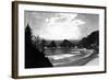 Oregon - Coastal Highway View of Heceta Head Lighthouse-Lantern Press-Framed Art Print