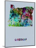 Oregon Color Splatter Map-NaxArt-Mounted Art Print