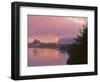 Oregon, Columbia River Gorge. Fog Along Columbia River-Steve Terrill-Framed Photographic Print