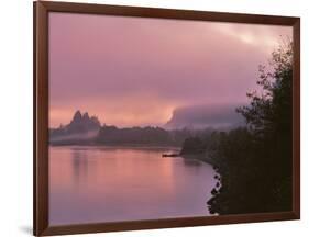 Oregon, Columbia River Gorge. Fog Along Columbia River-Steve Terrill-Framed Photographic Print