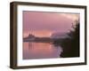 Oregon, Columbia River Gorge. Fog Along Columbia River-Steve Terrill-Framed Premium Photographic Print