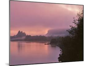 Oregon, Columbia River Gorge. Fog Along Columbia River-Steve Terrill-Mounted Premium Photographic Print