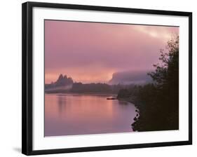 Oregon, Columbia River Gorge. Fog Along Columbia River-Steve Terrill-Framed Photographic Print