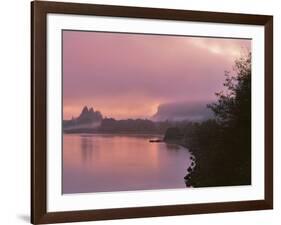 Oregon, Columbia River Gorge. Fog Along Columbia River-Steve Terrill-Framed Photographic Print