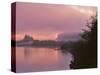 Oregon, Columbia River Gorge. Fog Along Columbia River-Steve Terrill-Stretched Canvas