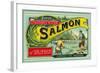 Oregon - Columbia River - the Oregon Historical Society Salmon Label-Lantern Press-Framed Art Print