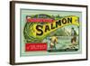 Oregon - Columbia River - the Oregon Historical Society Salmon Label-Lantern Press-Framed Art Print