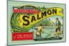 Oregon - Columbia River - the Oregon Historical Society Salmon Label-Lantern Press-Mounted Art Print