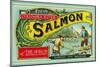 Oregon - Columbia River - the Oregon Historical Society Salmon Label-Lantern Press-Mounted Art Print