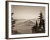 Oregon, Crater Lake National Park, Crater Lake and Wizard Island, USA-Michele Falzone-Framed Photographic Print