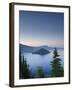 Oregon, Crater Lake National Park, Crater Lake and Wizard Island, USA-Michele Falzone-Framed Photographic Print