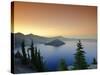 Oregon, Crater Lake National Park, Crater Lake and Wizard Island, USA-Michele Falzone-Stretched Canvas