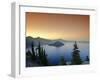 Oregon, Crater Lake National Park, Crater Lake and Wizard Island, USA-Michele Falzone-Framed Photographic Print