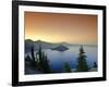 Oregon, Crater Lake National Park, Crater Lake and Wizard Island, USA-Michele Falzone-Framed Photographic Print