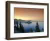 Oregon, Crater Lake National Park, Crater Lake and Wizard Island, USA-Michele Falzone-Framed Photographic Print