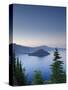 Oregon, Crater Lake National Park, Crater Lake and Wizard Island, USA-Michele Falzone-Stretched Canvas