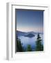 Oregon, Crater Lake National Park, Crater Lake and Wizard Island, USA-Michele Falzone-Framed Photographic Print