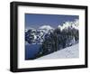 Oregon, Crater Lake National Park. Winter snow accumulates at Crater Lake-John Barger-Framed Photographic Print