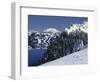 Oregon, Crater Lake National Park. Winter snow accumulates at Crater Lake-John Barger-Framed Photographic Print