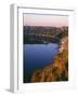 Oregon. Crater Lake NP, sunrise light on Wizard Island, view south from Merriam Point-John Barger-Framed Photographic Print