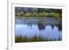 Oregon, Deschutes National Forest. Early autumn along the upper sections of the Deschutes River.-John Barger-Framed Photographic Print