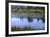 Oregon, Deschutes National Forest. Early autumn along the upper sections of the Deschutes River.-John Barger-Framed Photographic Print