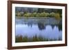 Oregon, Deschutes National Forest. Early autumn along the upper sections of the Deschutes River.-John Barger-Framed Photographic Print