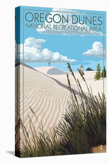 Oregon Dunes on the Oregon Coast - Day Scene-Lantern Press-Stretched Canvas