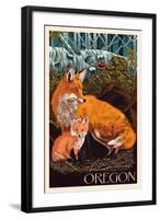 Oregon - Fox and Kit-Lantern Press-Framed Art Print