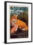 Oregon - Fox and Kit-Lantern Press-Framed Art Print