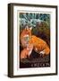 Oregon - Fox and Kit-Lantern Press-Framed Art Print