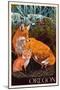 Oregon - Fox and Kit-Lantern Press-Mounted Art Print