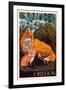 Oregon - Fox and Kit-Lantern Press-Framed Art Print