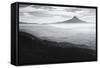 Oregon, Hood River, Aerial Landscape Smoke in the Hood River Valley-Rick A Brown-Framed Stretched Canvas