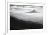 Oregon, Hood River, Aerial Landscape Smoke in the Hood River Valley-Rick A Brown-Framed Photographic Print