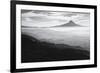 Oregon, Hood River, Aerial Landscape Smoke in the Hood River Valley-Rick A Brown-Framed Photographic Print