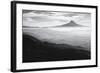 Oregon, Hood River, Aerial Landscape Smoke in the Hood River Valley-Rick A Brown-Framed Photographic Print