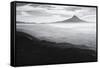 Oregon, Hood River, Aerial Landscape Smoke in the Hood River Valley-Rick A Brown-Framed Stretched Canvas