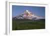 Oregon. Mount Hood National Forest, evening light on north side of Mound Hood and conifer forest.-John Barger-Framed Photographic Print