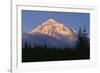 Oregon. Mount Hood NF, evening light defines fresh autumn snowfall-John Barger-Framed Photographic Print