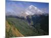 Oregon. Mount Hood NF, Mount Hood Wilderness, Drifting clouds obscure west side of Mount Hood-John Barger-Mounted Photographic Print