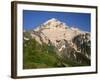 Oregon. Mount Hood NF, Mount Hood Wilderness, evening light on the west side of Mount Hood-John Barger-Framed Photographic Print