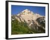 Oregon. Mount Hood NF, Mount Hood Wilderness, evening light on the west side of Mount Hood-John Barger-Framed Photographic Print