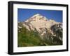 Oregon. Mount Hood NF, Mount Hood Wilderness, evening light on the west side of Mount Hood-John Barger-Framed Photographic Print