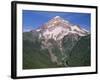 Oregon. Mount Hood NF, Mount Hood Wilderness, west side of Mount Hood and densely forested slopes-John Barger-Framed Photographic Print