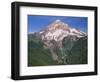 Oregon. Mount Hood NF, Mount Hood Wilderness, west side of Mount Hood and densely forested slopes-John Barger-Framed Photographic Print