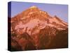 Oregon. Mount Hood NF, Mount Hood Wilderness, west side of Mount Hood reddens at sunset.-John Barger-Stretched Canvas