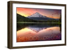 Oregon - Mt. Hood-Lantern Press-Framed Art Print